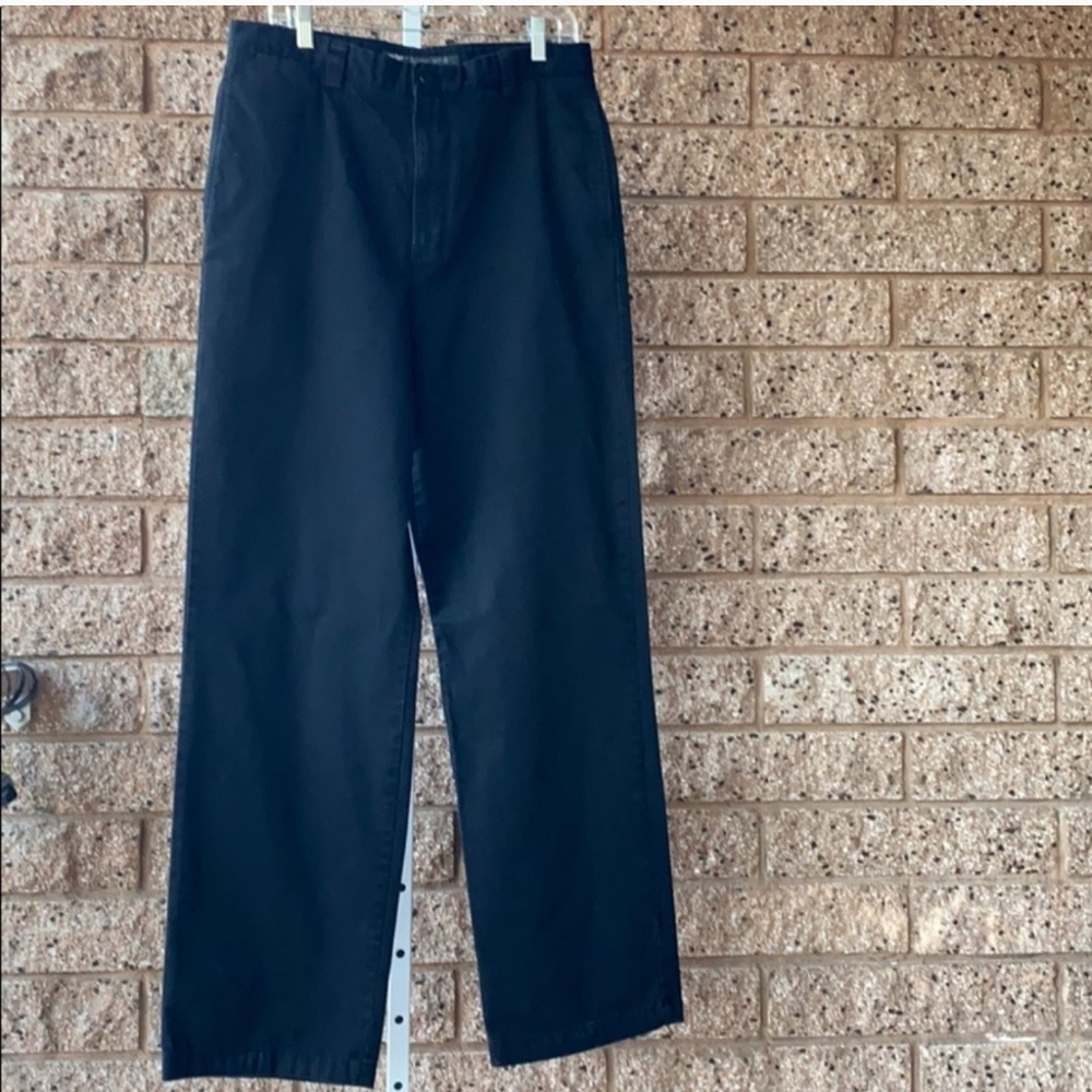 Dockers Black Cotton Straight Leg Pants | 34x33